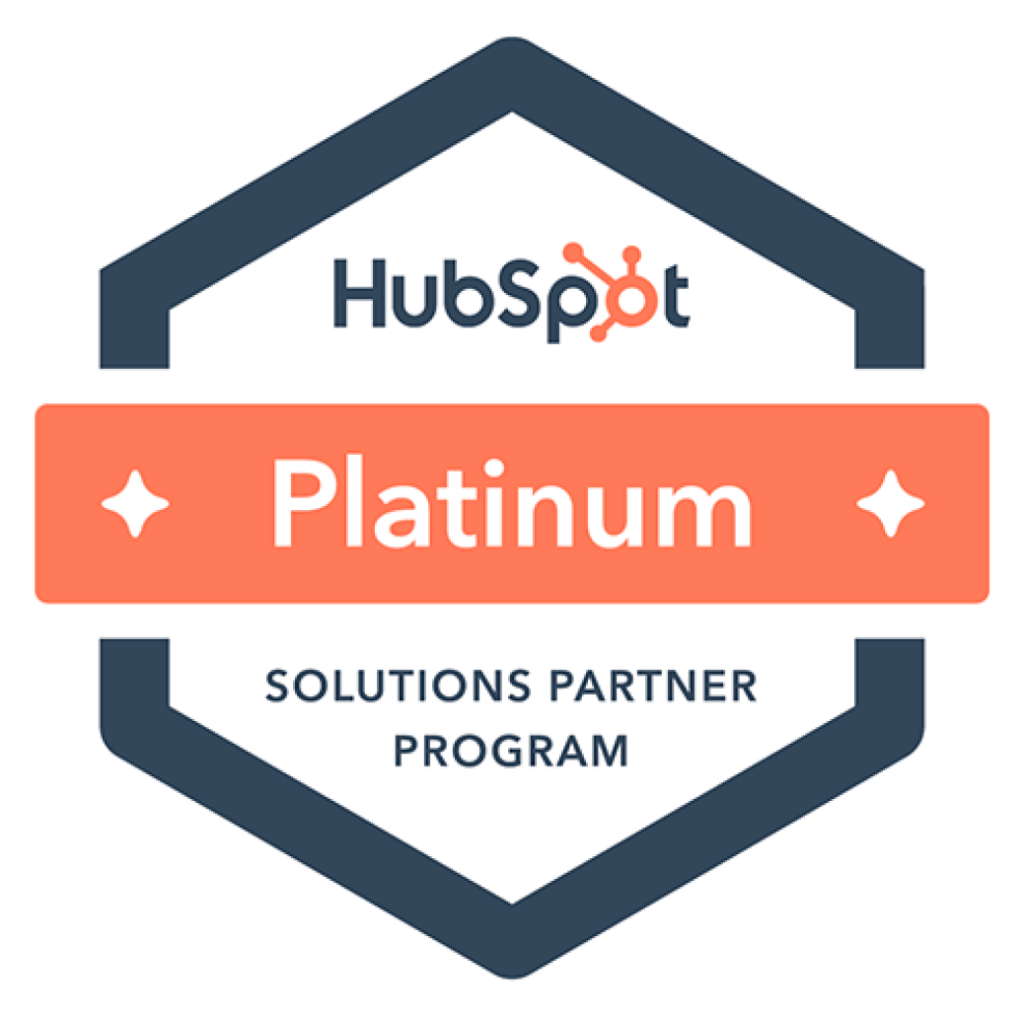 hubspot platinum solutions partner logo Hot Dog Marketing